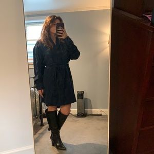 Belted Denim Shirt Dress